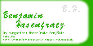 benjamin hasenfratz business card